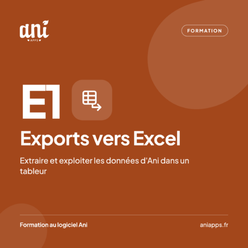 Formation aux exports ani vers excel – E1